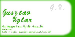 gusztav uglar business card
