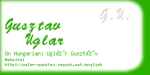 gusztav uglar business card